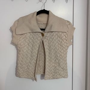 Collared Short Sleeved Cardigan